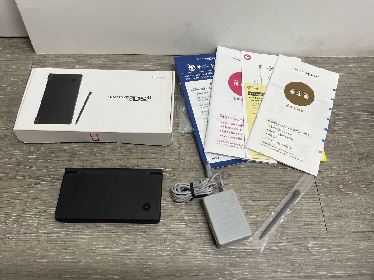 ☆ DSi ☆ ニンテンドー ブラック 動作品 本体 タッチペン アダプター 箱 説明書 付属 Nintendo DS ニンテンドー 任天堂 0723_画像1