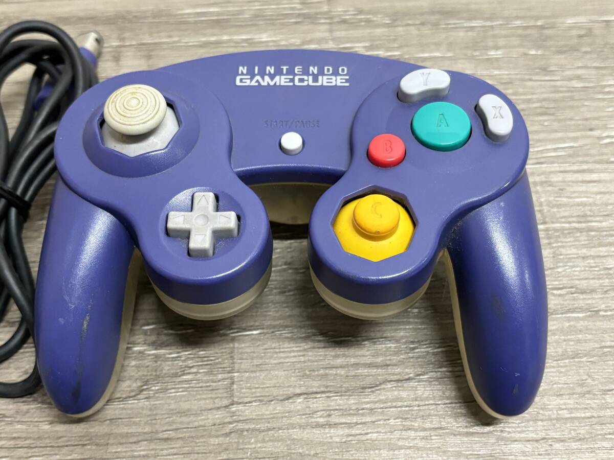 ☆ GC ☆ ゲームキューブコントローラー バイオレット＆クリア 動作品 Nintendo GAMECUBE ニンテンドー 任天堂 DOL-003 希少カラー_画像2