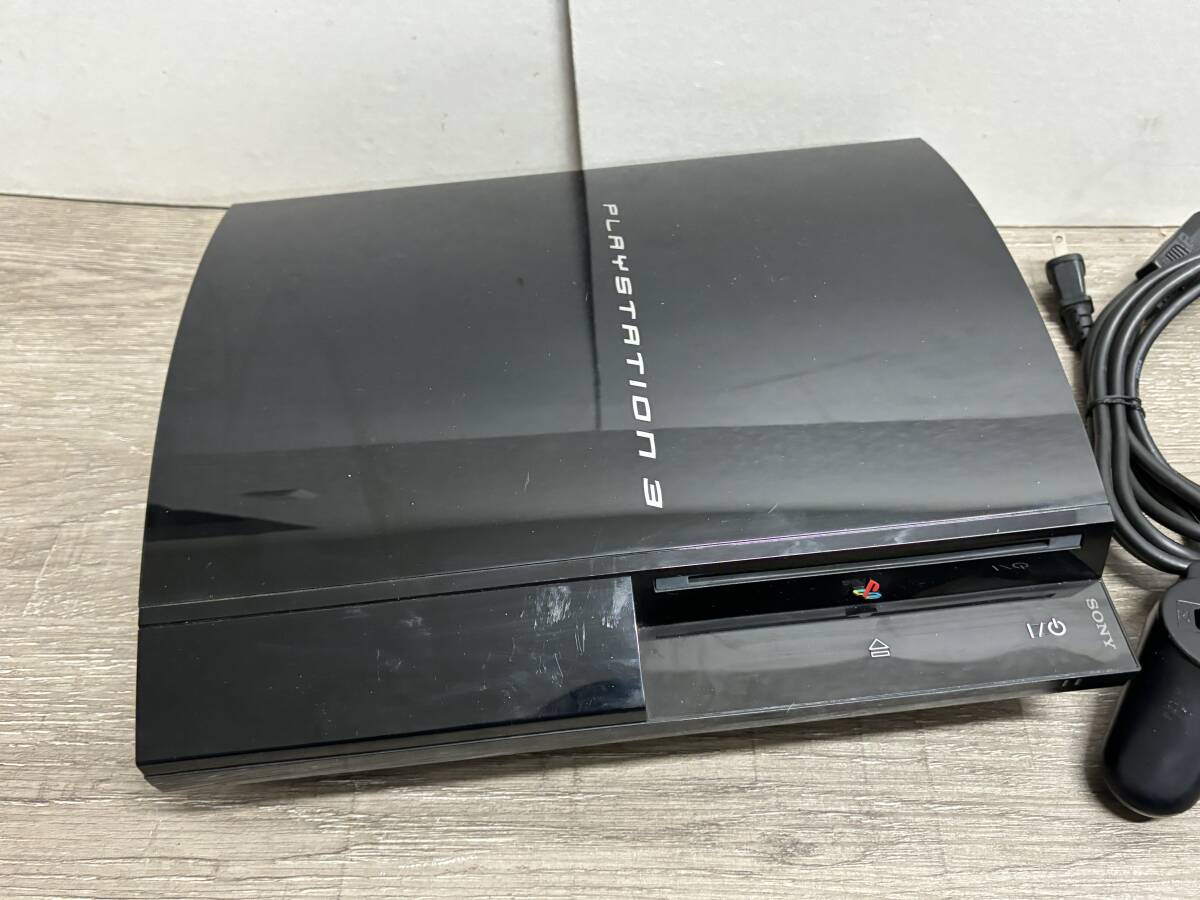 ☆ PS3 ☆ プレイステーション3 CECHB00 20GB FW3.50 動作品 本体 コントローラー ケーブル 付属 希少 FW3.55以下 Playstation3 SONY 6140_画像2