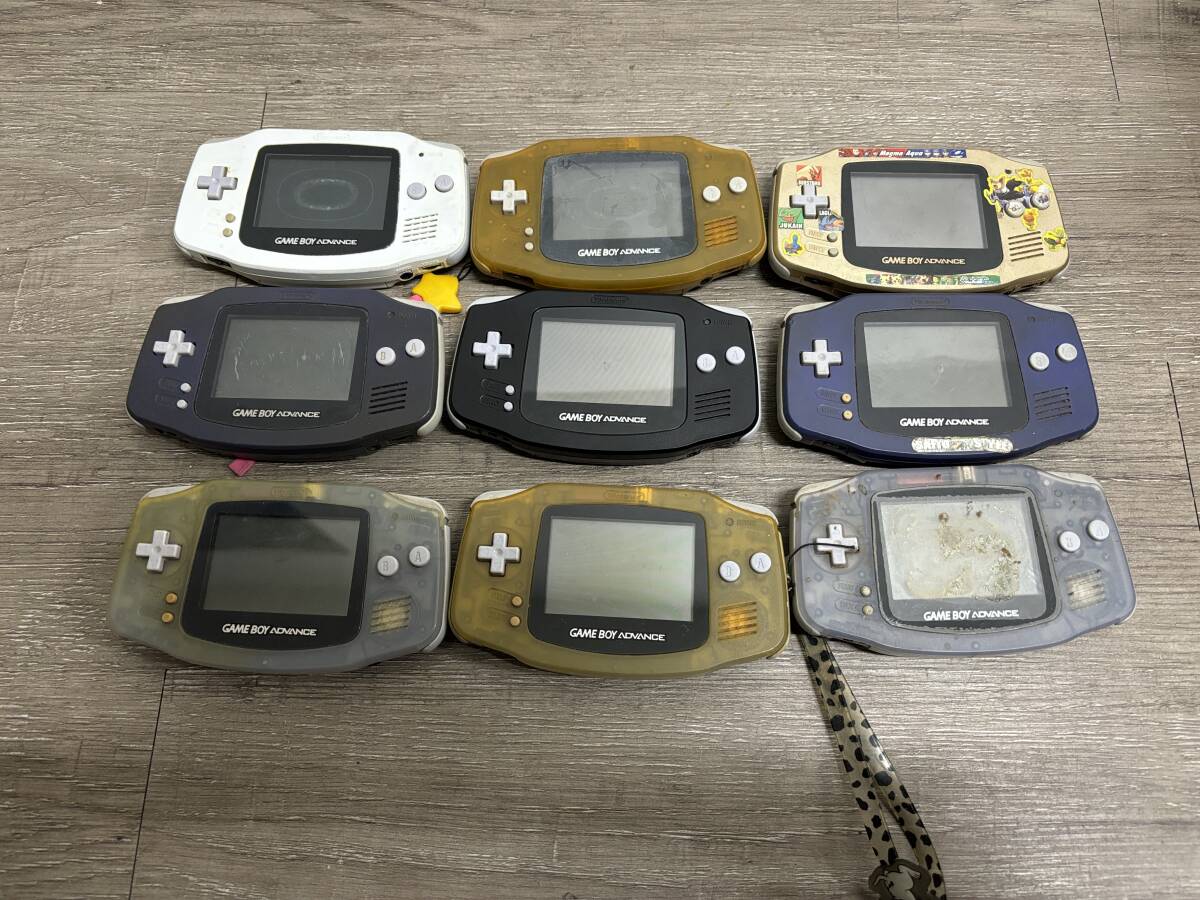 ☆ GBA ☆ ゲームボーイアドバンス 9台 まとめ売り ジャンク Nintendo GAMEBOY ADVANCE ニンテンドー 任天堂 ゴールド ブラック_画像1