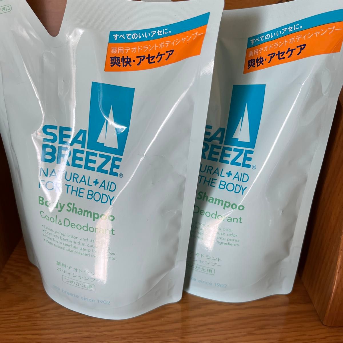 2個セット SEABREEZE シーブリーズ ボディシャンプー クール＆デオ 詰替用 400ml 新品未使用未開封品 爽快アセケア