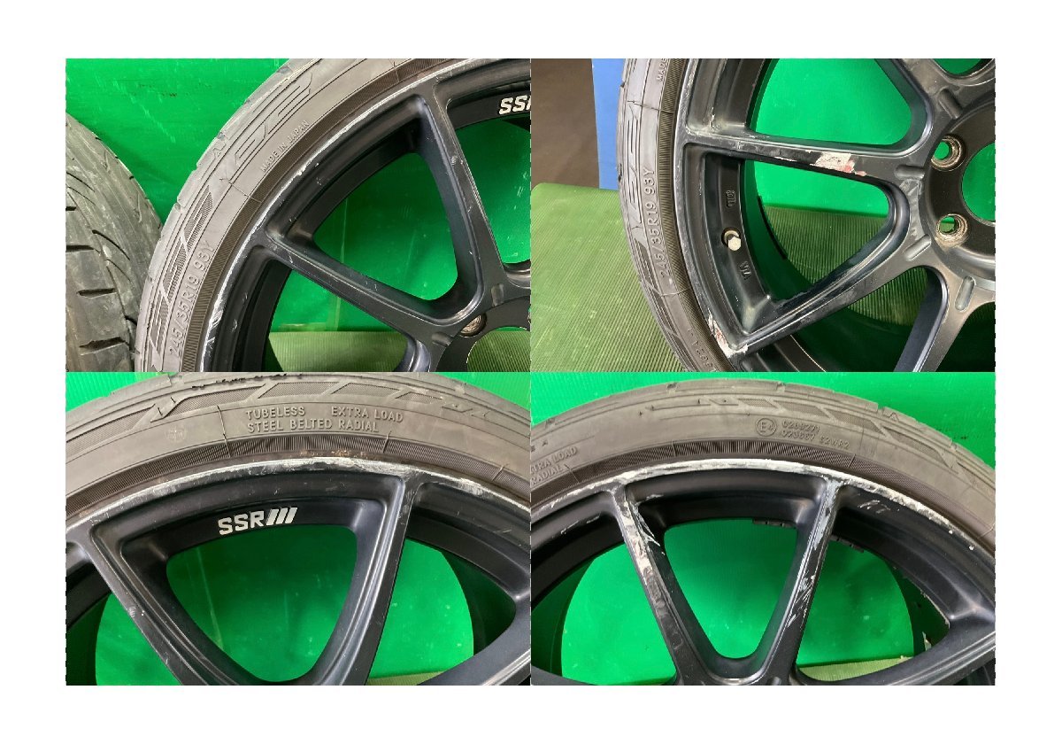 壱 SSR GTX01 19インチ 9.5J +35 5H 114.3 245/35R19 2本セット アルミホイール 35071 2X606_画像4