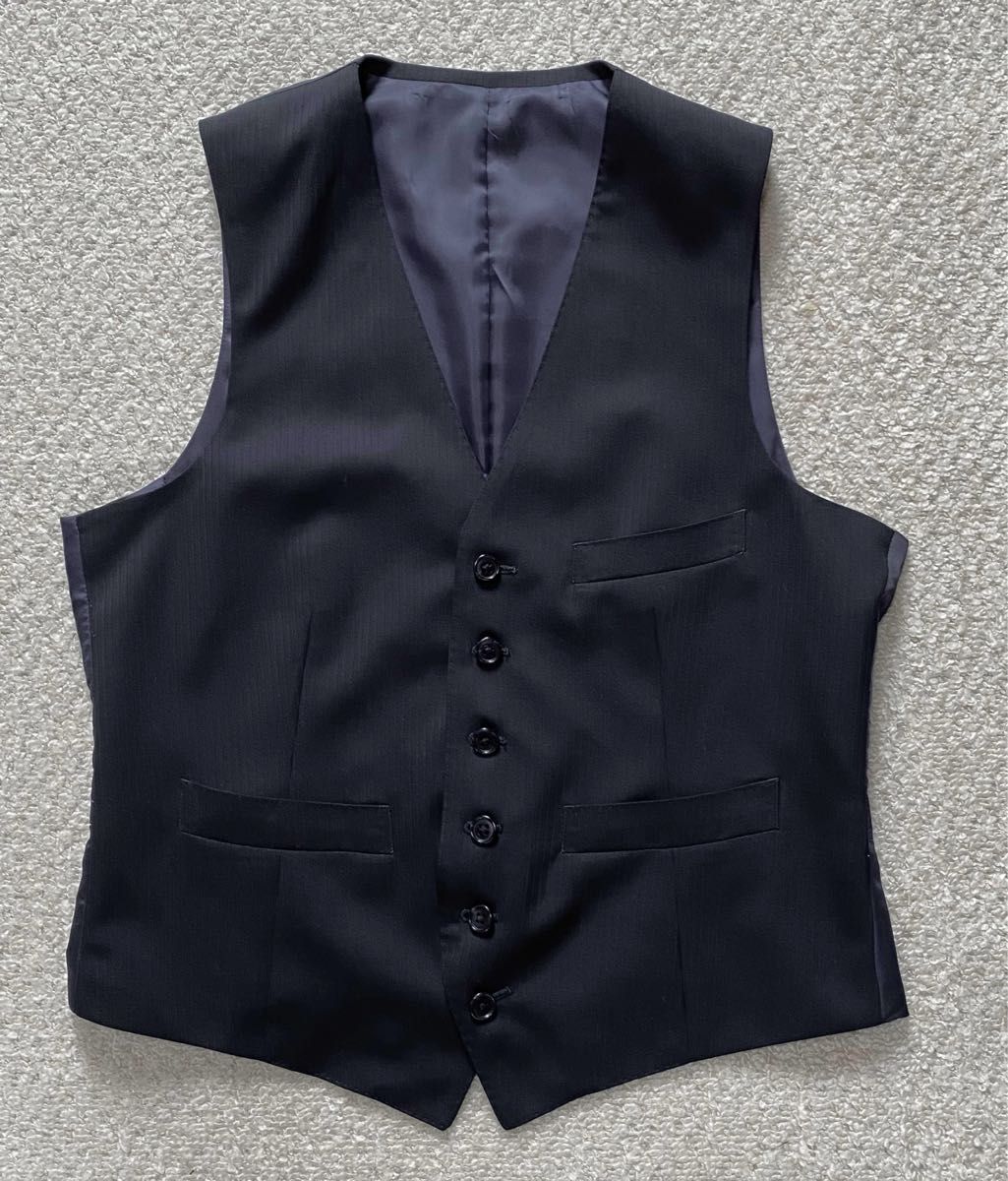 THE SUIT COMPANYメンズスリーピース 濃紺 M メンズフォーマル 入学式 入社式 ビジネススーツ スーツ