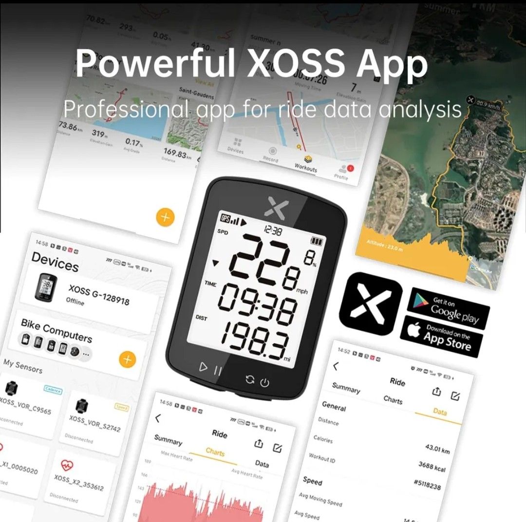 XOSS G2 gps  サイコン　 自転車　 ワイヤレス　 無線　ロードバイク　 サイクルコンピューター