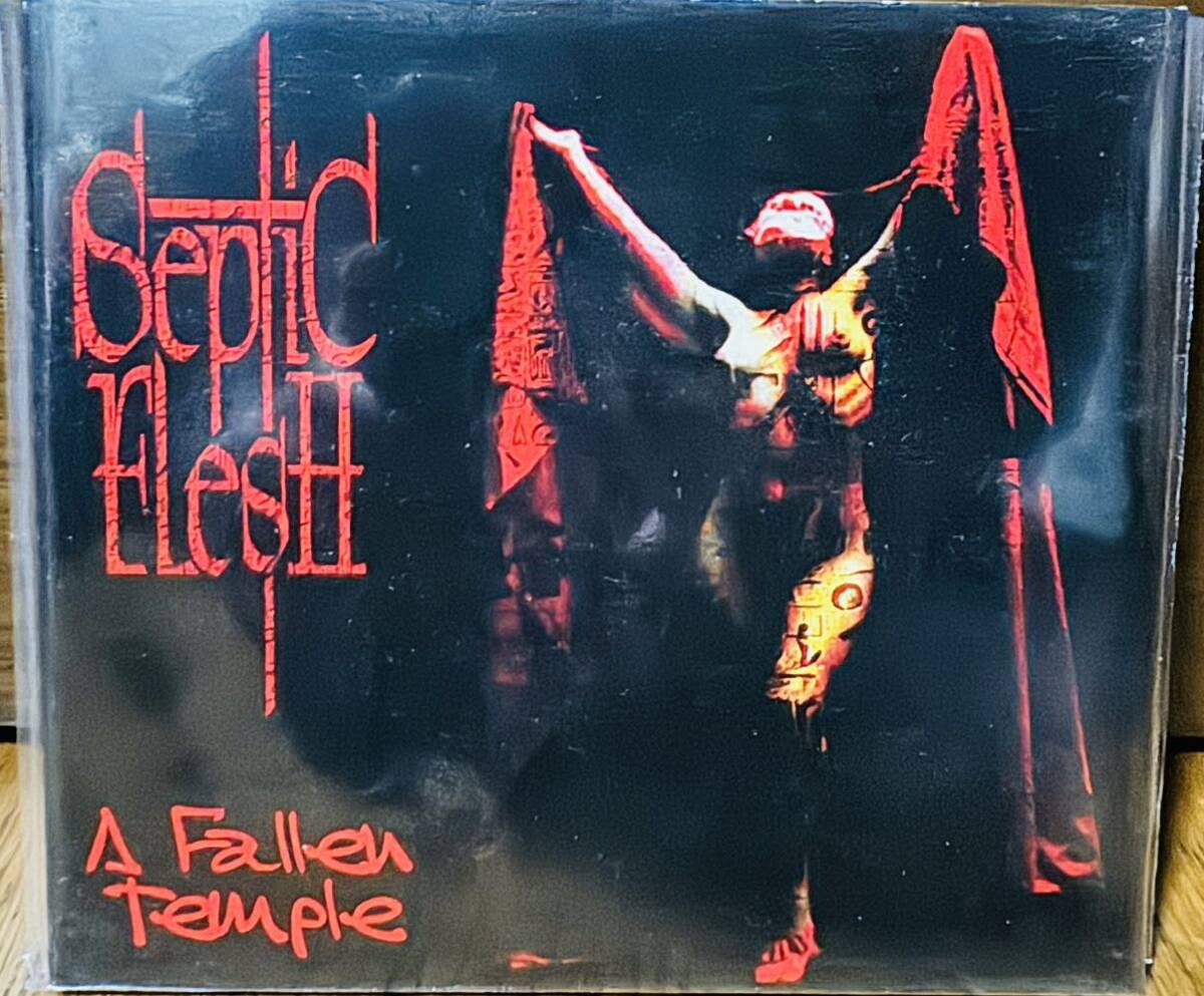 SepticFlesh A Fallen Temple 1998年デスメタルオリジナル盤デジパック盤廃盤レア　rotting christ samael fleshgod apocalypse behemoth_画像1