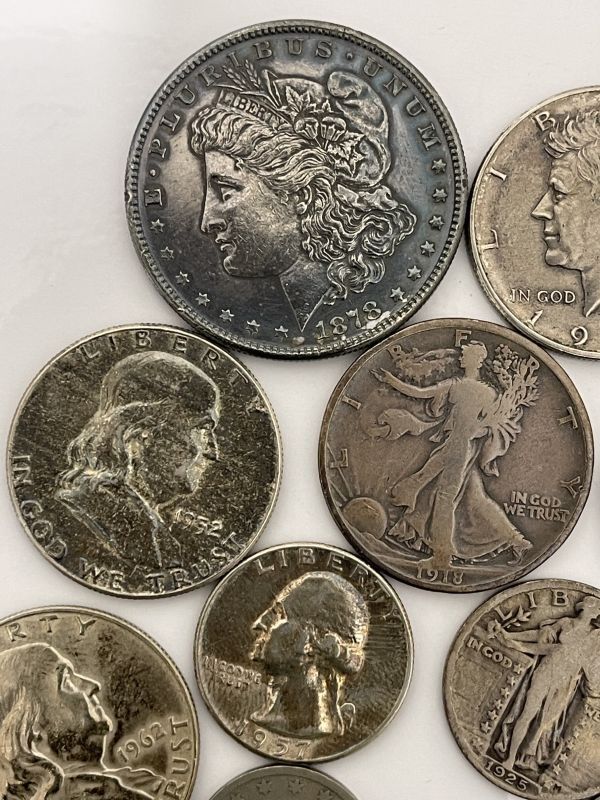 1円 外国銀貨 アメリカ リバティー コイン ～1964 重さ計173.6ｇ まとめ売りの画像2