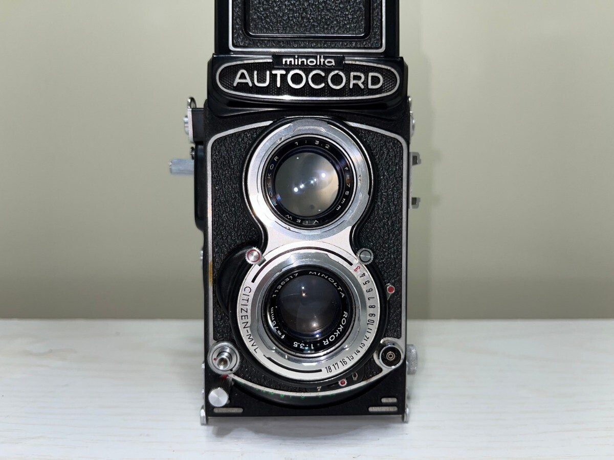 1円 Minolta AUTOCORD III ROKKOR 75mm f/3.5 ミノルタ オートコード 二眼フィルムカメラ 3 オートコード_画像4