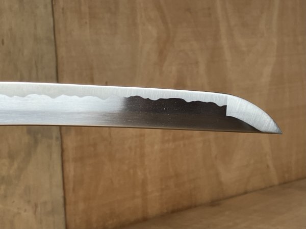 模造刀　日本刀　短刀　全長 約45,3cm　刀掛け　刀袋付き_画像2