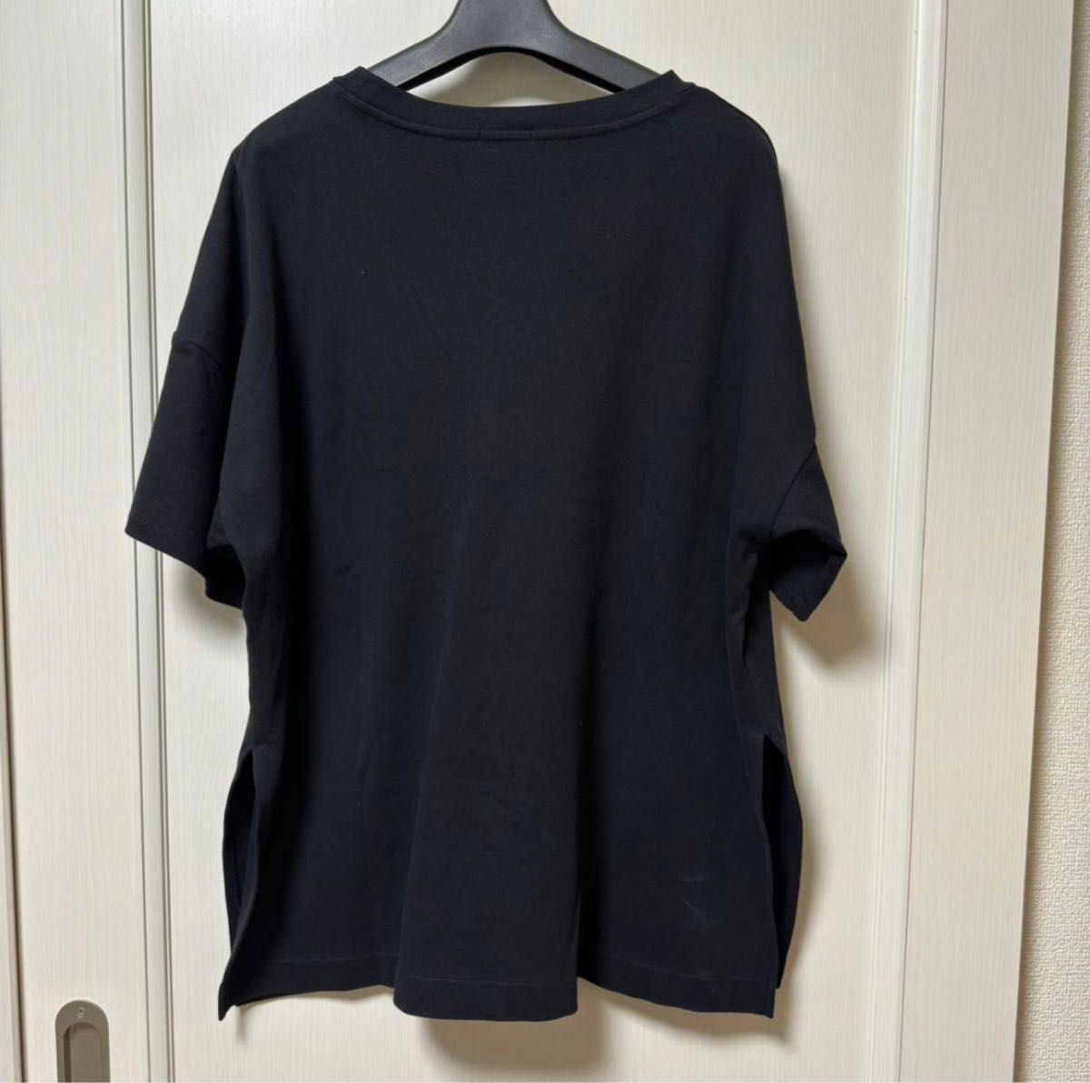 ジーユー GU 黒 半袖 5分袖 Tシャツ カットソー ビッグサイズ Sサイズ チュニック