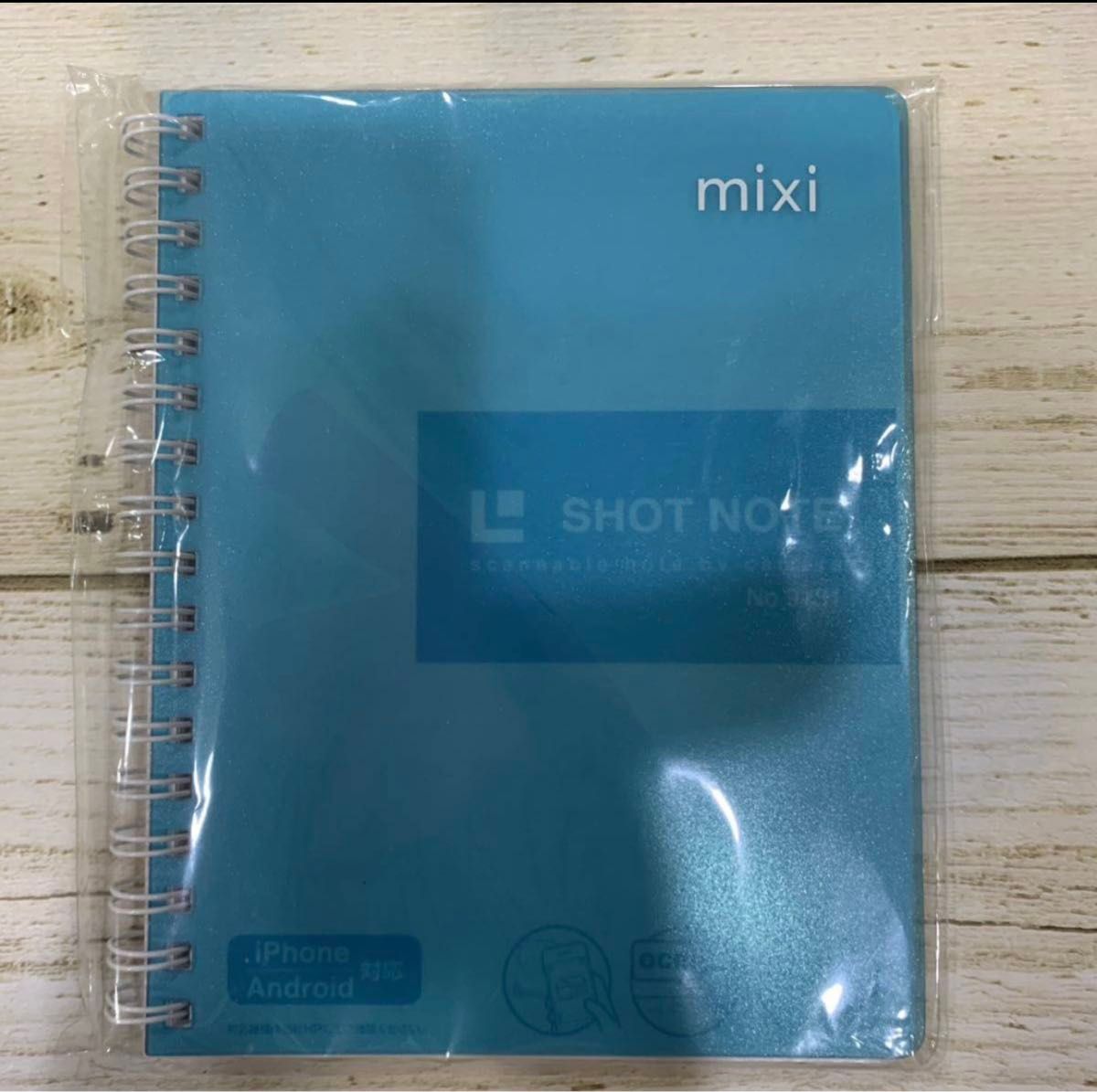 キングジム ショットノート shot note 2冊 水色 黄緑 メモ帳 リングノート 手帳 mixi Mサイズ 