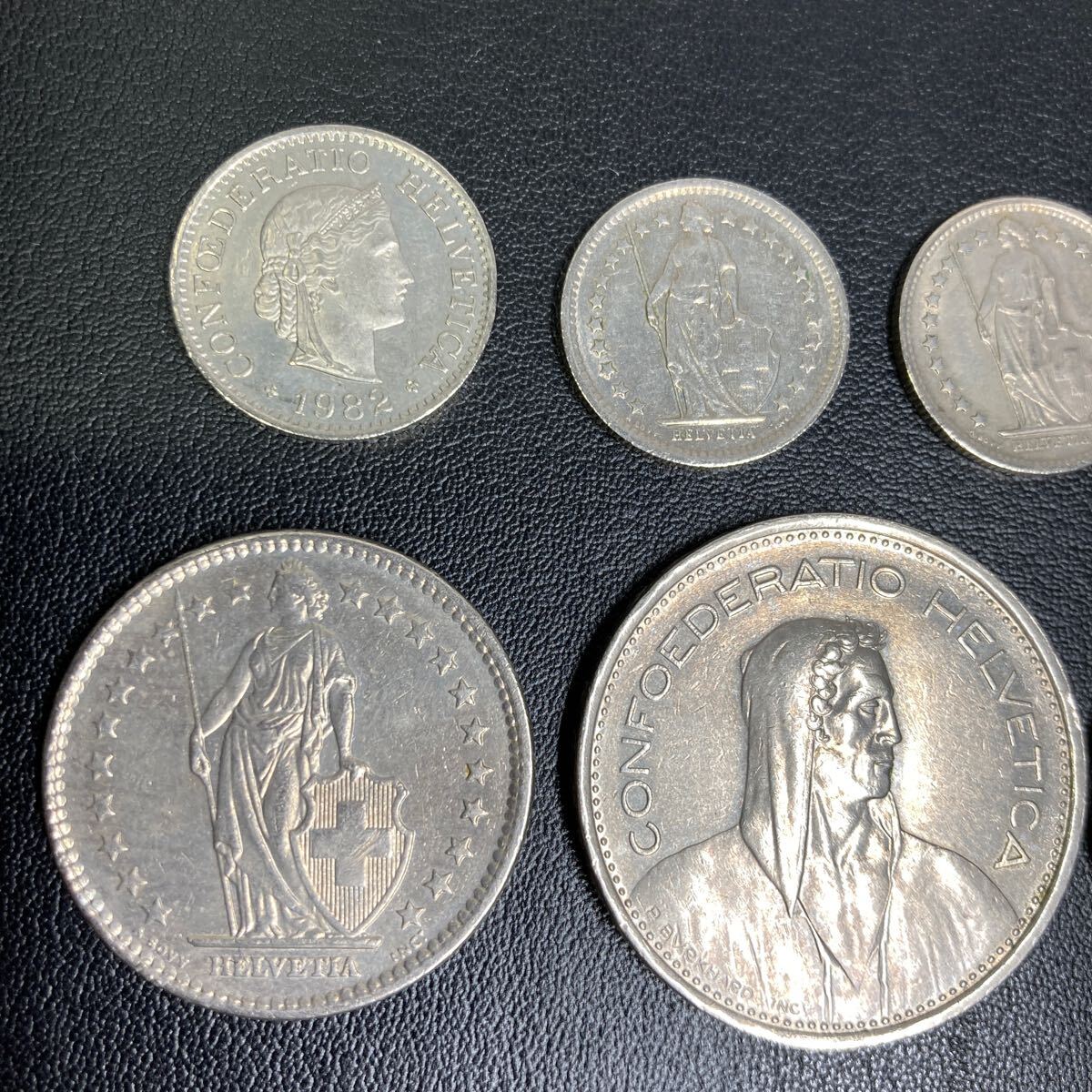 お宝古銭 メダル スイス通貨 フラン ヨーロッパ 骨董品 7枚まとめてセット エラーあり ヨーロッパ_画像5