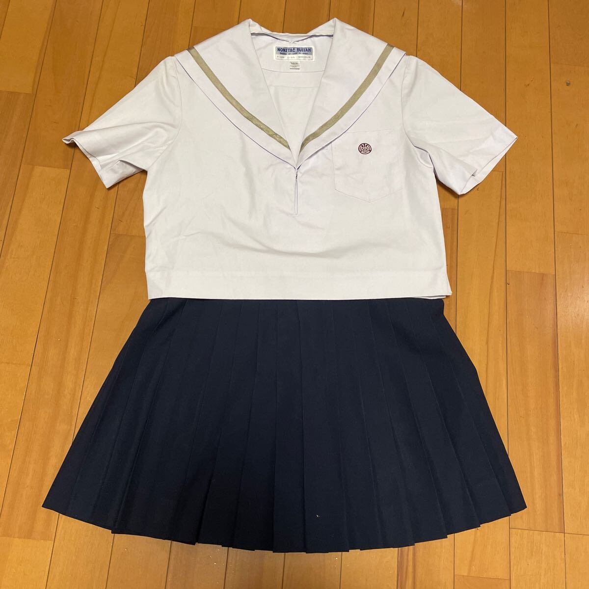 6 2 コスプレ衣装 夏 制服 上下セット W72 丈40 天白の画像3