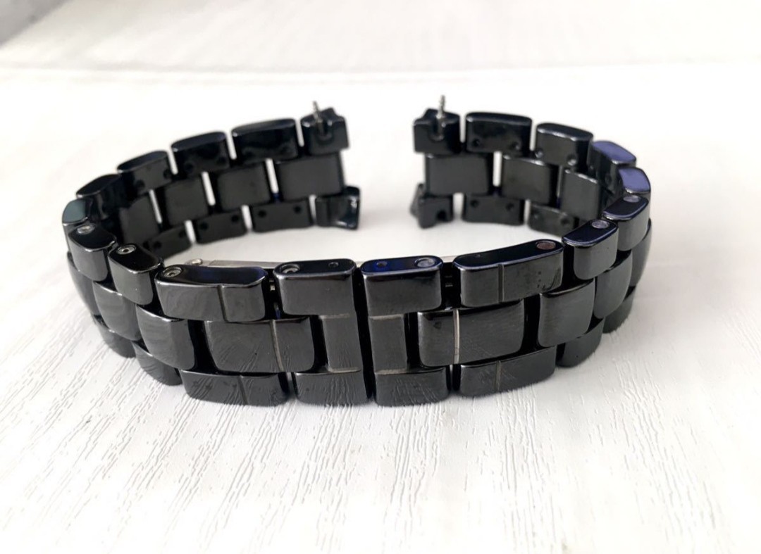 19mm 腕時計 社外品 セラミック ブレスレット ブラック 黒 【対応】CHANEL J12 シャネル