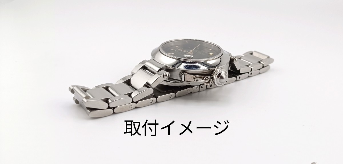 18mm ポリッシュ シルバー 腕時計 凹型 社外品 ブレスレット 【対応】 カルティエ パシャC パシャ35 Cartier_画像7