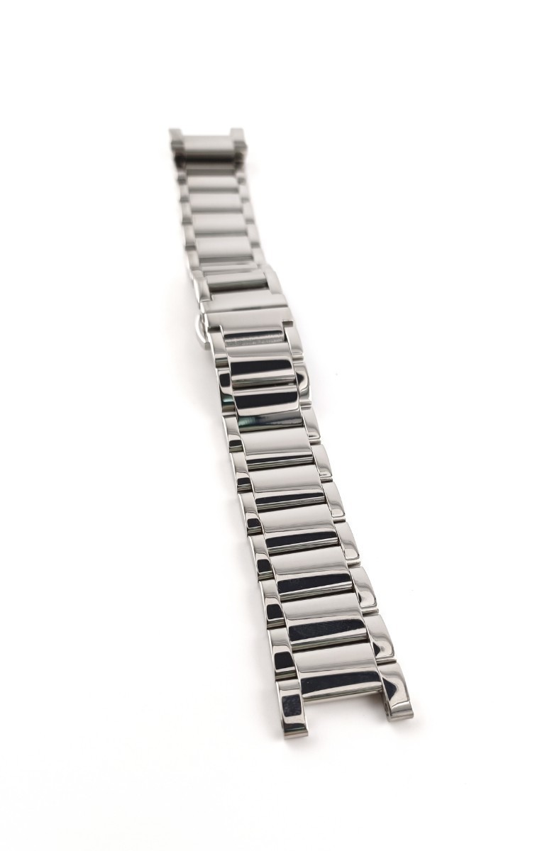20mm ポリッシュ シルバー 腕時計 凹型 社外品 ブレスレット 【対応】 カルティエ パシャ38 Cartier
