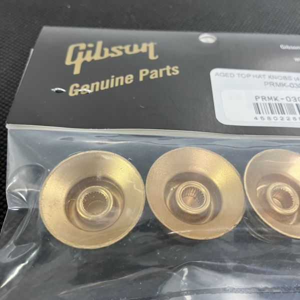 1 иен старт новый товар не использовался Gibson Gibson PRMK-030 Top Hat Style Knobs Gold W/ Gold Metal Insert ручка 