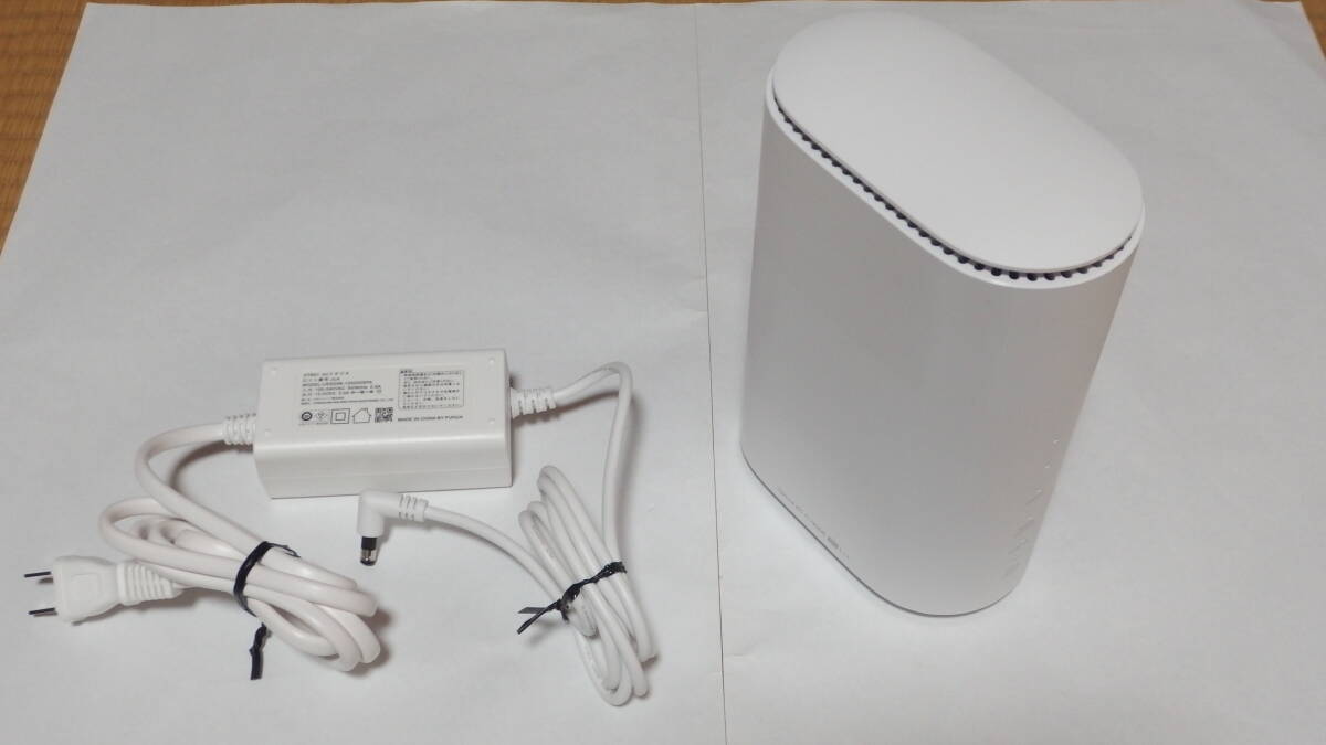 au・UQ Simフリー Speed Wi-Fi HOME 5G WiMaxホームルーター L11 ホワイト ZTR01SWU 動作品_商品 内容物