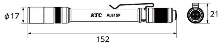 KTC ケーティーシー 充電式LEDペンライト AL815P 点灯パターン エコ 弱 強の3種類 充電端子はUSB micro-Bを採用 車 ガレージ 整備の画像2