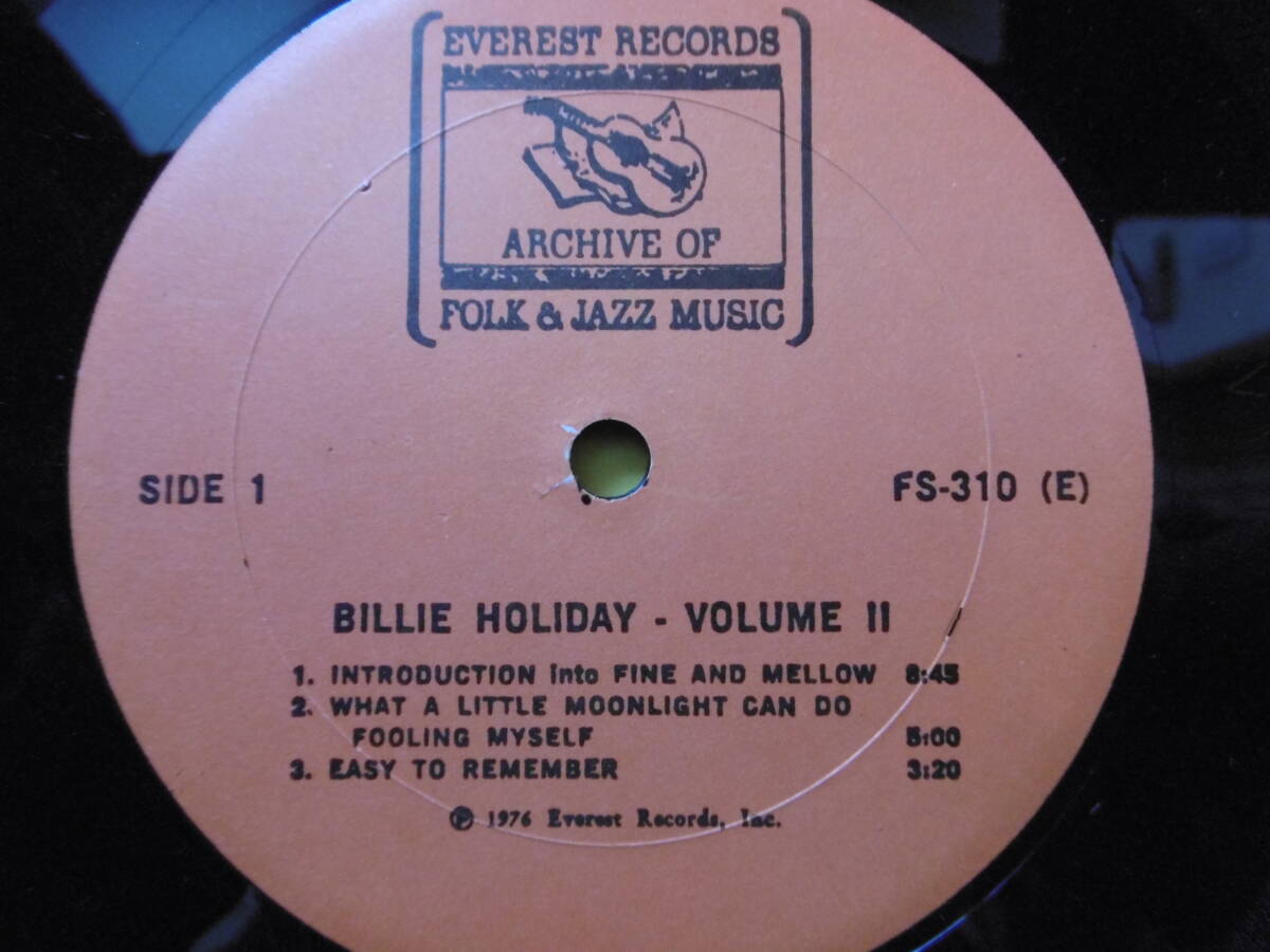 追悼安レア1点物!1976年LP Billie Holiday VolumeⅡ/ビリー・ホリディ/US/買時!!!_画像3