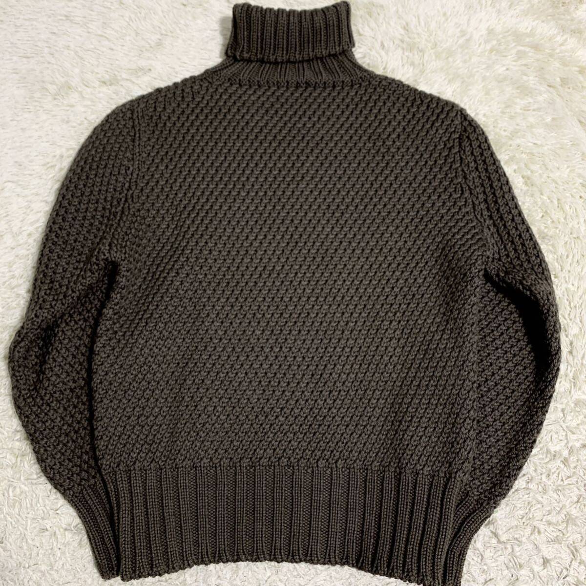  ultimate beautiful goods Gucci [ popular design ] GUCCI sweater knitted tops high‐necked wool men's khaki size M