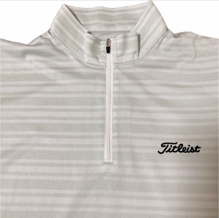 titleist Titleist половина Zip короткий рукав Golf рубашка M мужской Golf одежда a расческа сеть Japan стрейч скорость . материалы 