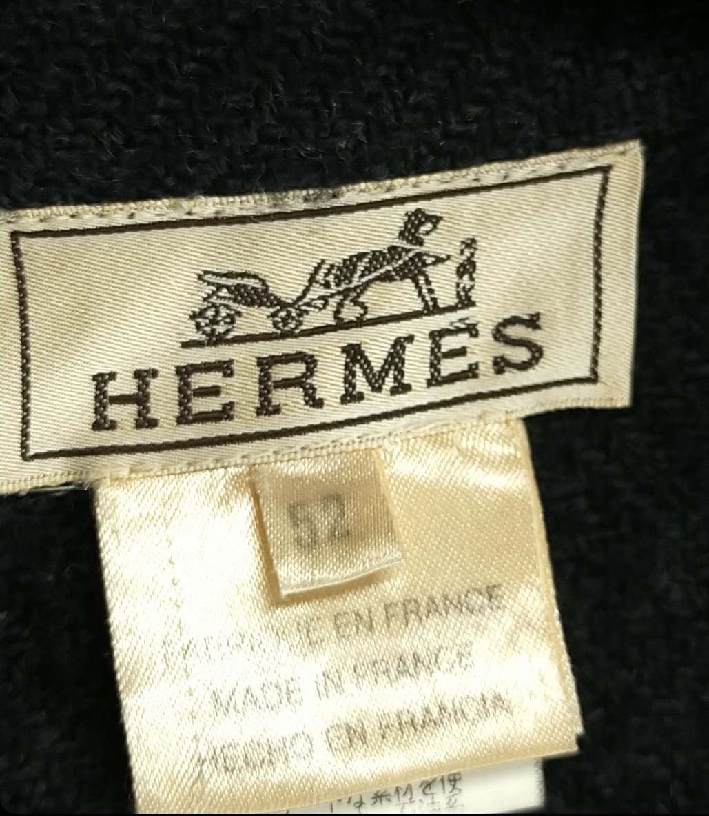 希少★【完全別格】約70万円　エルメス　HERMES　最高級カシミヤ入りハーフコート　最高級品　気品の逸品　メンズ　レア　頂点_画像7