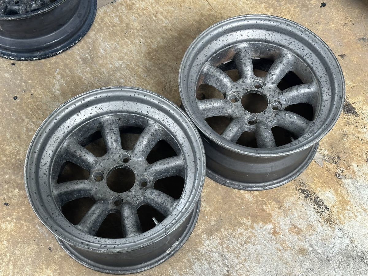当時物 希少 RSワタナベ 2本セット 15インチ 8.5J-6 PCD114.3 ハブ 当時物 希少 RSワタナベ 2本セット 15インチ 8.5J-6 PCD114.3 ハブ