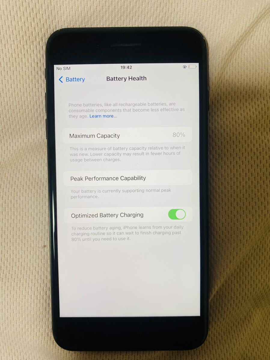 【オススメ】☆Apple iPhone7Plus 128GB ブラック MK6K2J/A☆アップル／A1785／黒／バッテリー最大容量80%／判定◯／SIMフリー／DG0_画像9