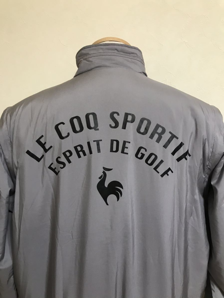 【良品】 le coq sportif GOLF 2WAY ルコック ゴルフ ウインド 中わた ジャケット トップス 防寒 サイズM 長袖 グレー QG6080_画像4