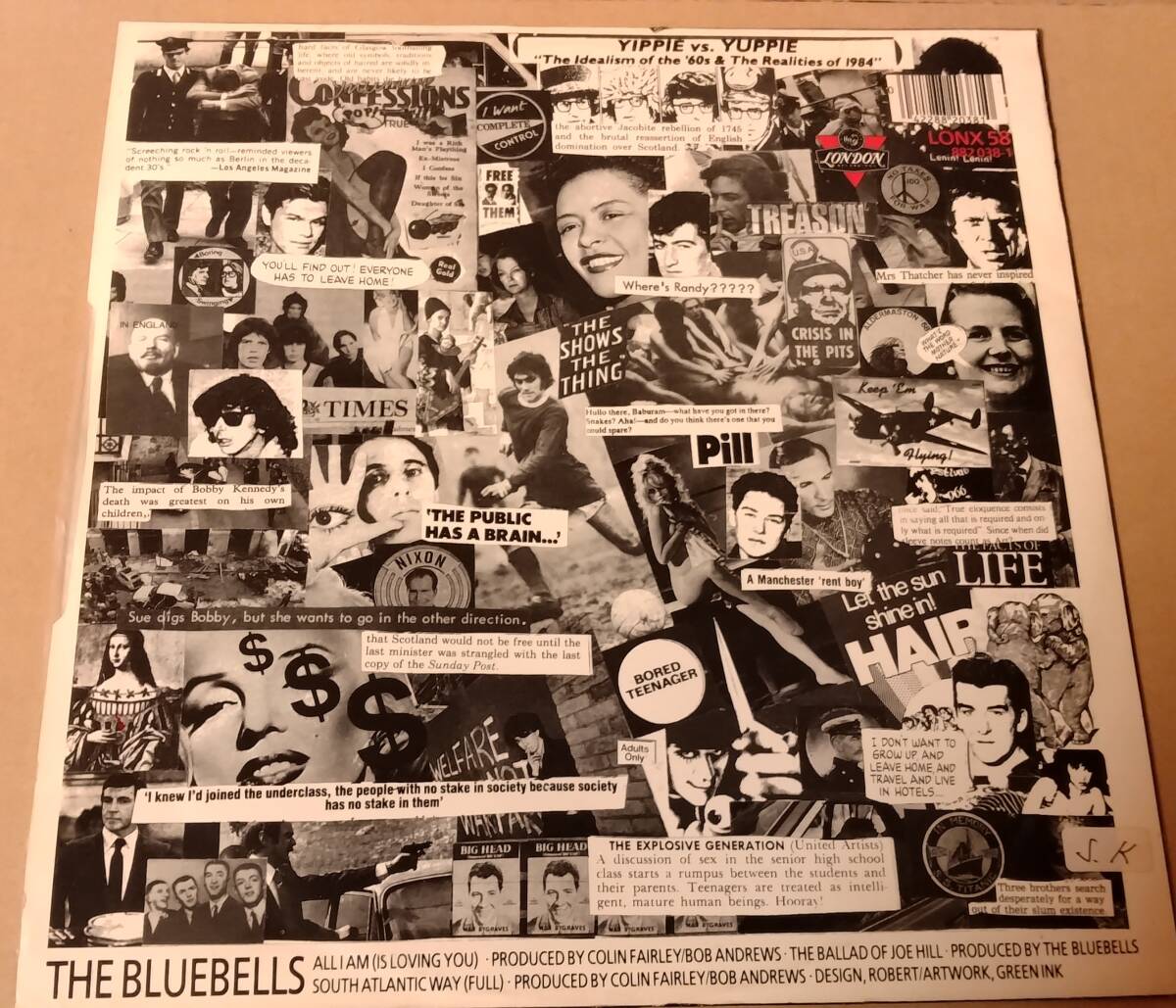 【ギターポップ 12inch】The Bluebells / All I Am (Is Loving You) LONX58 UK盤 Green Ink _画像2