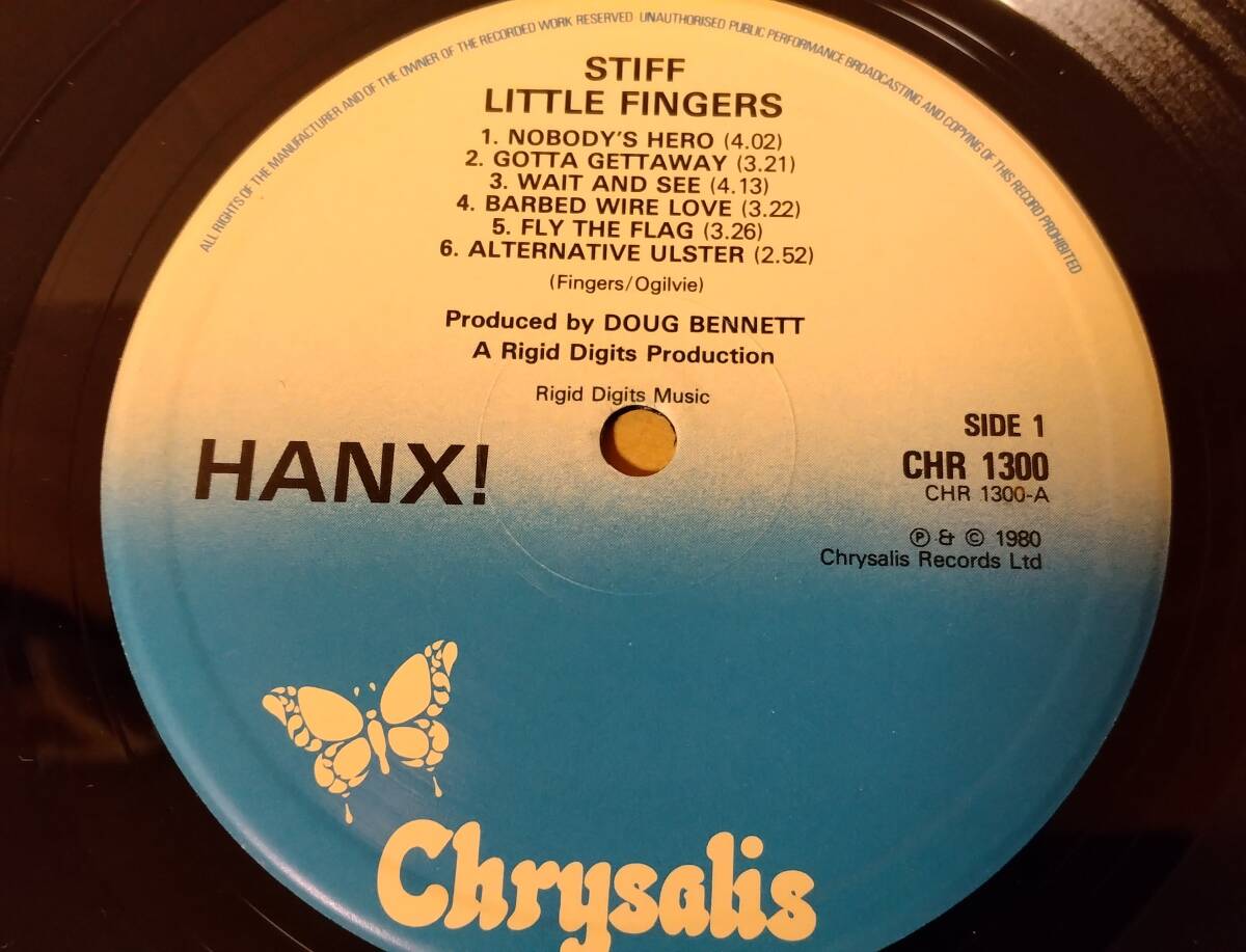 【Punk LP】Stiff Little Fingers / Hanx! CHR-1300 スティッフリトルフィンガーズ ライブの画像2