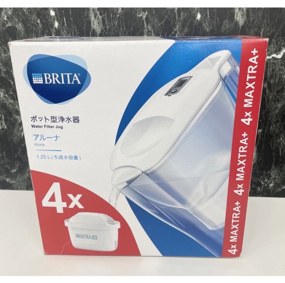 ブリタ BRITA ポット型浄水器 アルーナ 2.4L カートリッジ4個入り_画像1