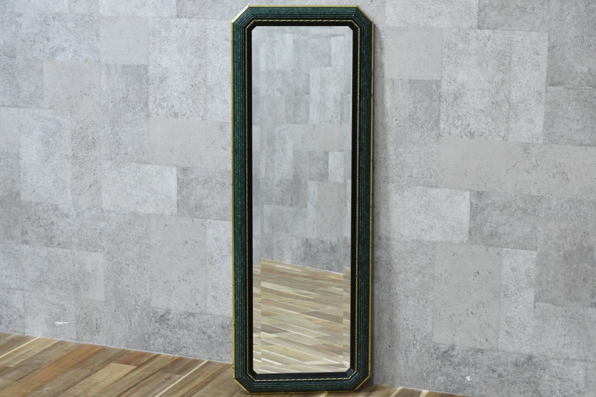 PB3LK26 イタリア製 ウォールミラー Ｗ41.5cm×H114cm アンティーク調 カガミ 壁掛け鏡 姿見 クラシック 検)輸入家具の画像2