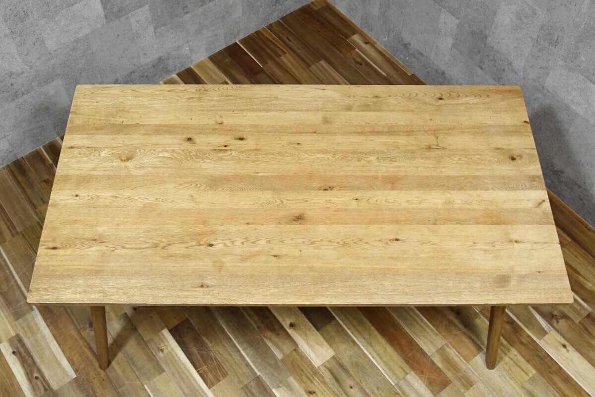PB4CK61a ウニコ unico アディ ADDAY ダイニングテーブル W150cm オーク材 北欧スタイル ナチュラルモダン 棚付き 食卓テーブル 食卓机_画像5