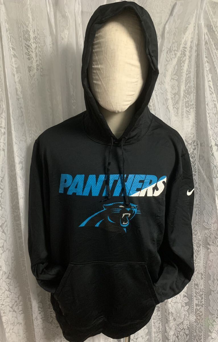 NIKE ナイキ　プルオーバー　パーカー　THERMA-FIT PANTHERS パンサーズ　黒　XXL_画像10