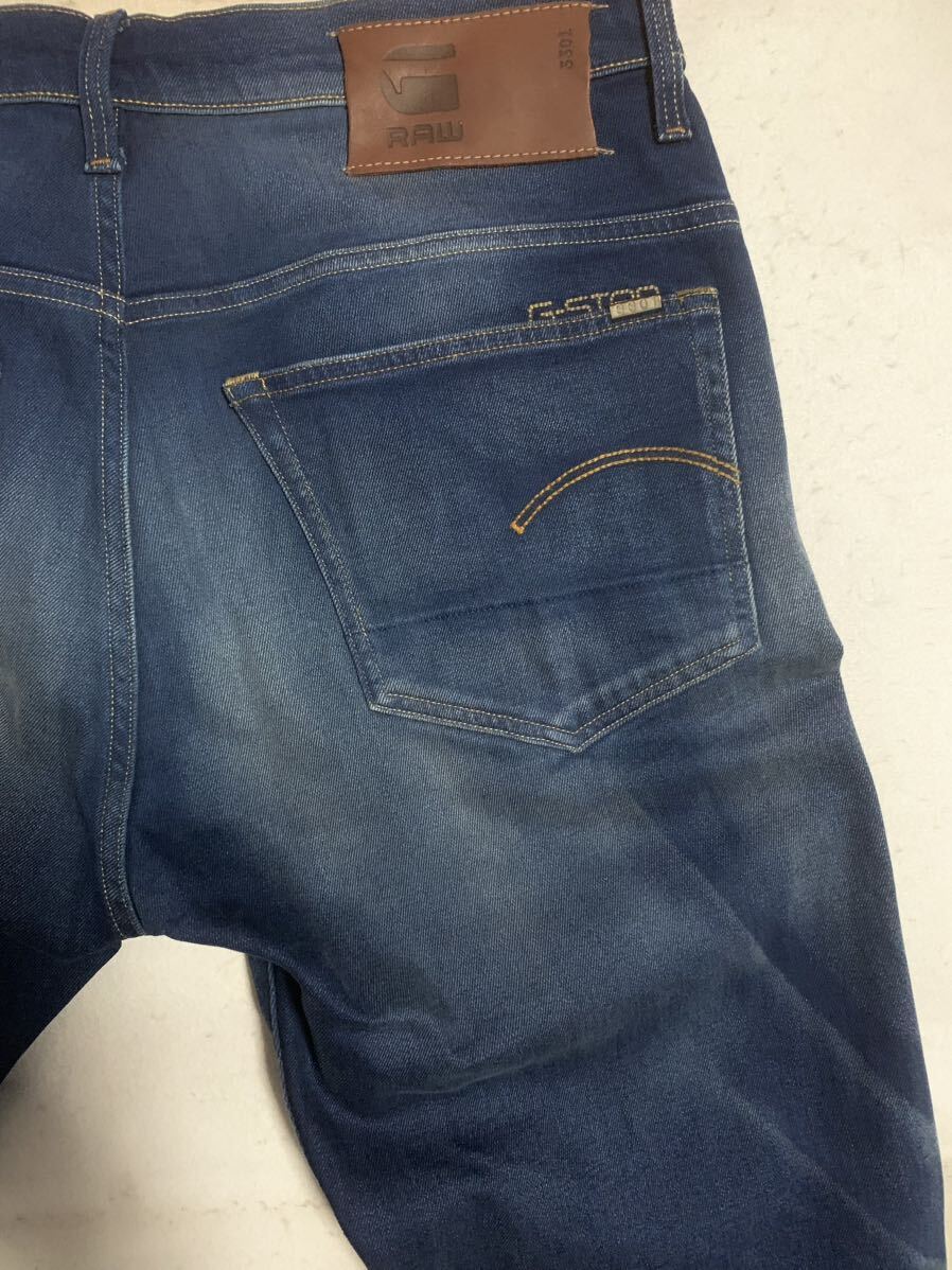 G-STAR RAW3301 ジースターロゥ　デニムパンツ　ジーンズ　ストレッチ　インディゴ　W34