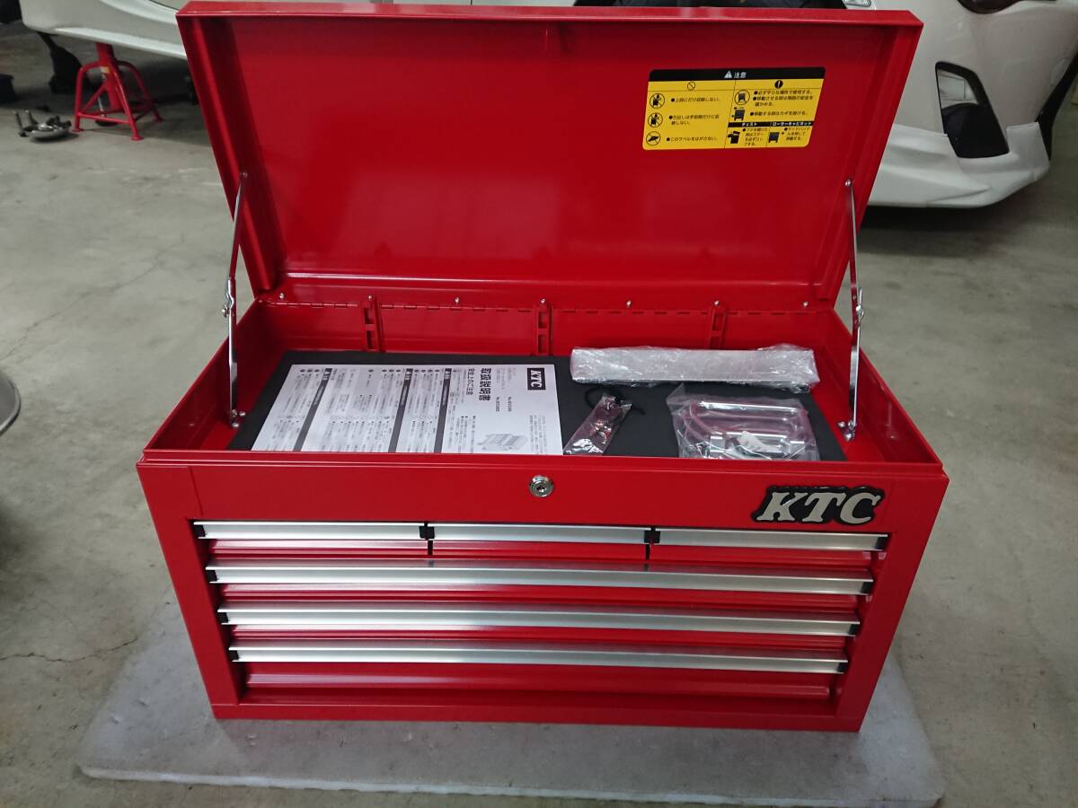 KTC ツールチェスト （4段6引出し） SKX3306 トップチェスト ツールボックス キャビネット 工具箱 レッドの画像1