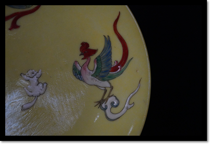 中国美術 十錦手 大清乾隆年製 色絵 鳳凰 古玩 煎茶道具 菓子皿 茶室の画像6