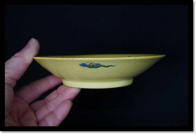 中国美術 十錦手 大清乾隆年製 色絵 鳳凰 古玩 煎茶道具 菓子皿 茶室の画像8