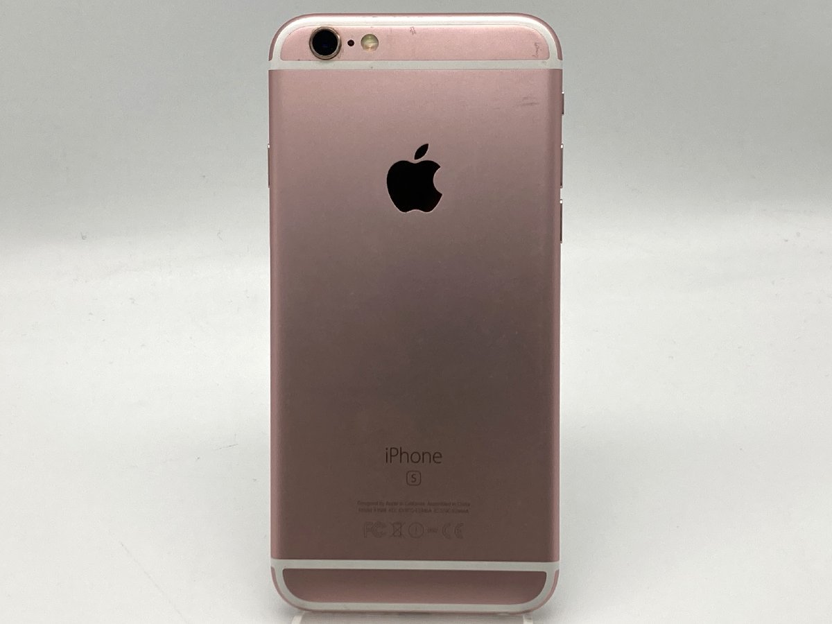 【中古・ジャンク】SIMトレイ欠品 バッテリーサービス表記 輝点 Apple iPhone 6s 64GB au解除版SIMフリー ローズ NW〇 本体 A-70778_画像3