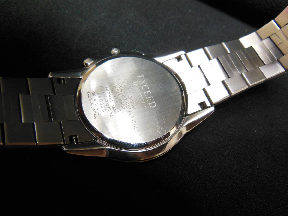 □　CITIZEN シチズン　EXCEED エクシード　H113-T009239 　エコドライブ　薄型ソーラー電波時計　ＵＳＥＤ稼働良品　【送料込み】□_画像9