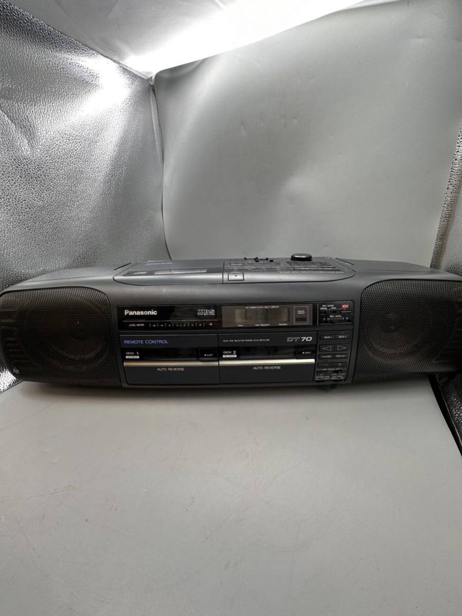 Y03014　　Panasonic パナソニック CD ラジカセ RX-DT70 ダブルカセット ジャンク_画像1