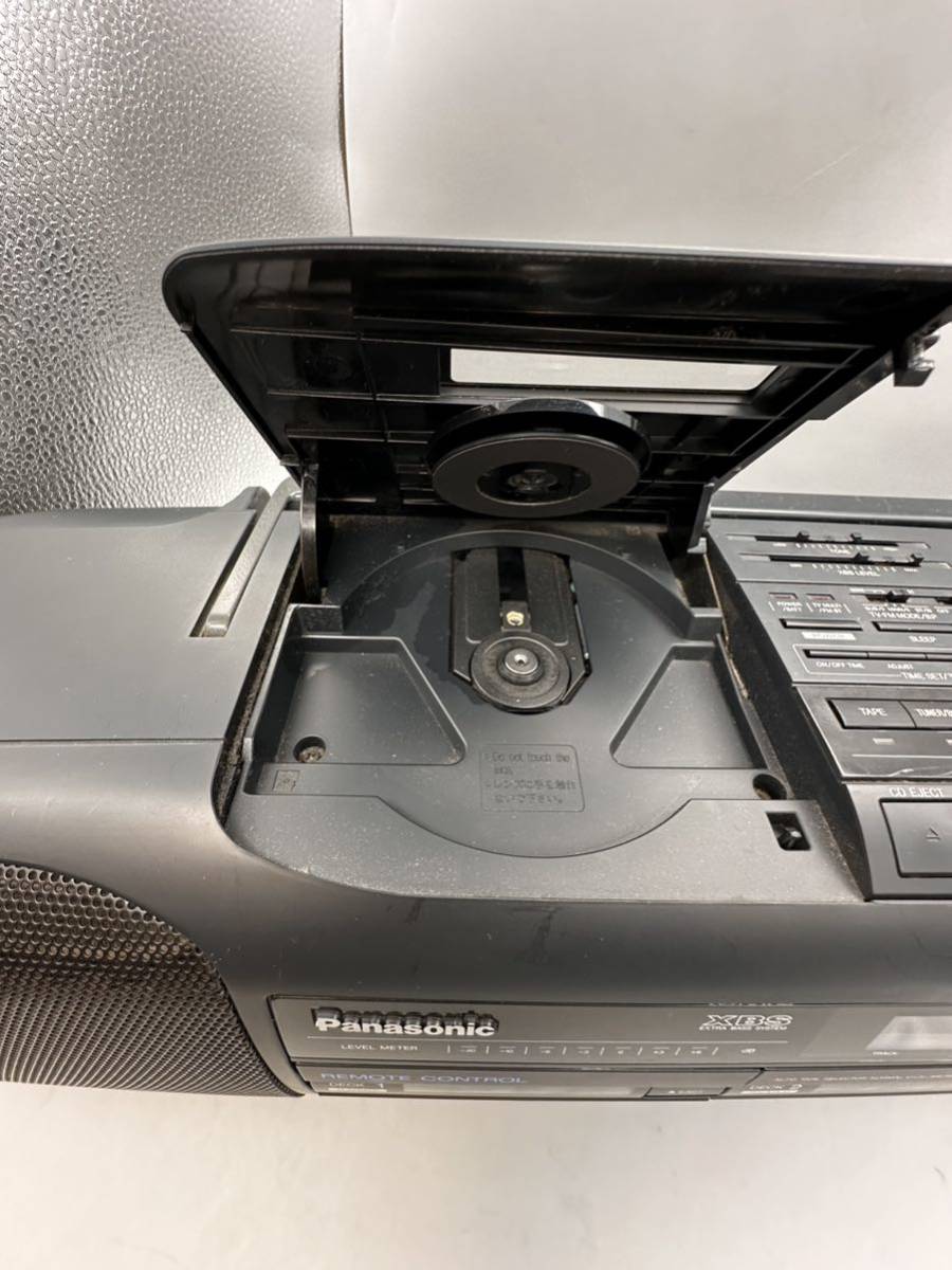 Y03014　　Panasonic パナソニック CD ラジカセ RX-DT70 ダブルカセット ジャンク_画像4