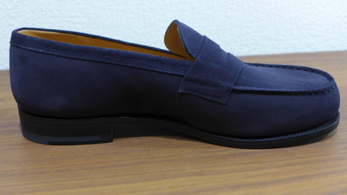  новый товар J.M.WESTON signature Loafer 180 Esse n автомобиль ru голубой замша 8D талия n