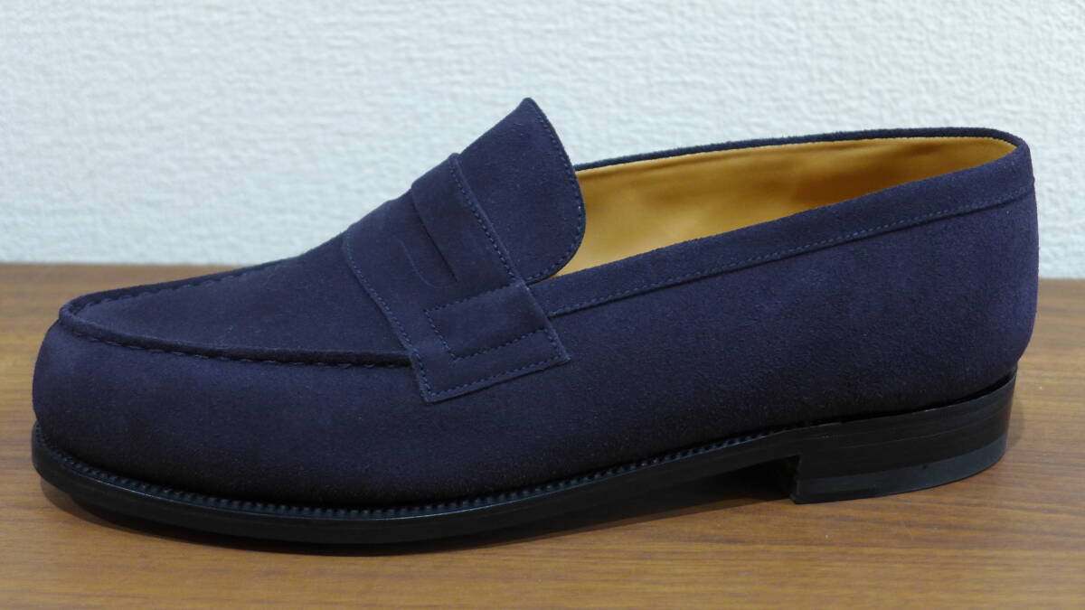  новый товар J.M.WESTON signature Loafer 180 Esse n автомобиль ru голубой замша 8D талия n