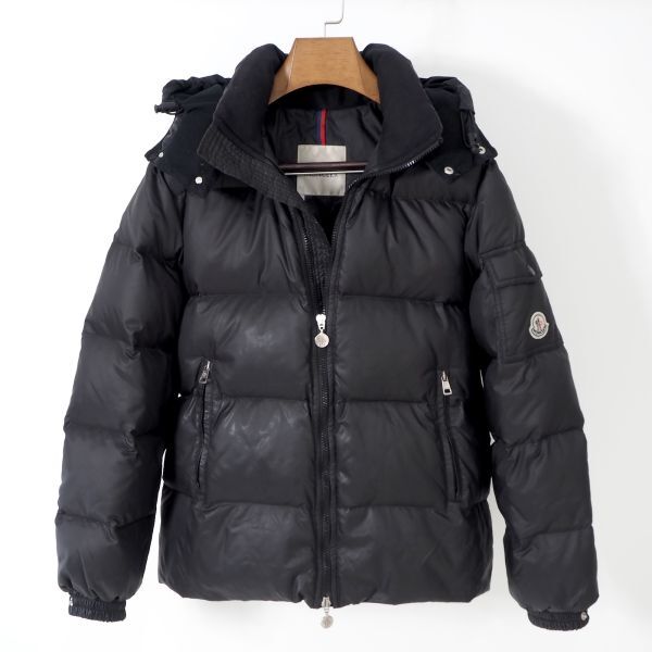 1円〜 国内正規 モンクレール MONCLER 4-YB032 ダウンジャケット メンズ ブラック 0_画像1