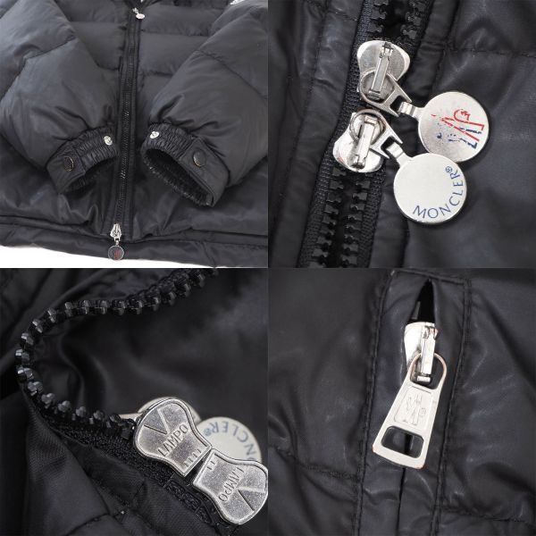 1円〜 国内正規 モンクレール MONCLER 4-YB032 ダウンジャケット メンズ ブラック 0_画像3