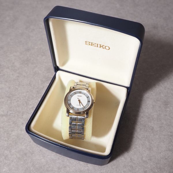 セイコー SEIKO S4-YA036 クォーツ 腕時計 取説ケース付き シルバー ゴールド レディース_画像2