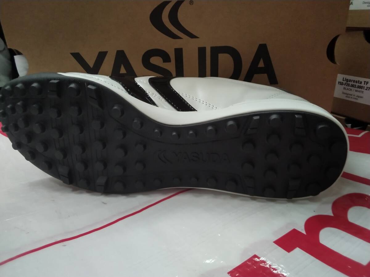 ヤスダ YASUDA サッカーシューズ フットサルシューズ トレーニングシューズ LIGARESTA TF YSD-F20.003 WHT/BLK 26,0cm 牛革／人工皮革_画像2