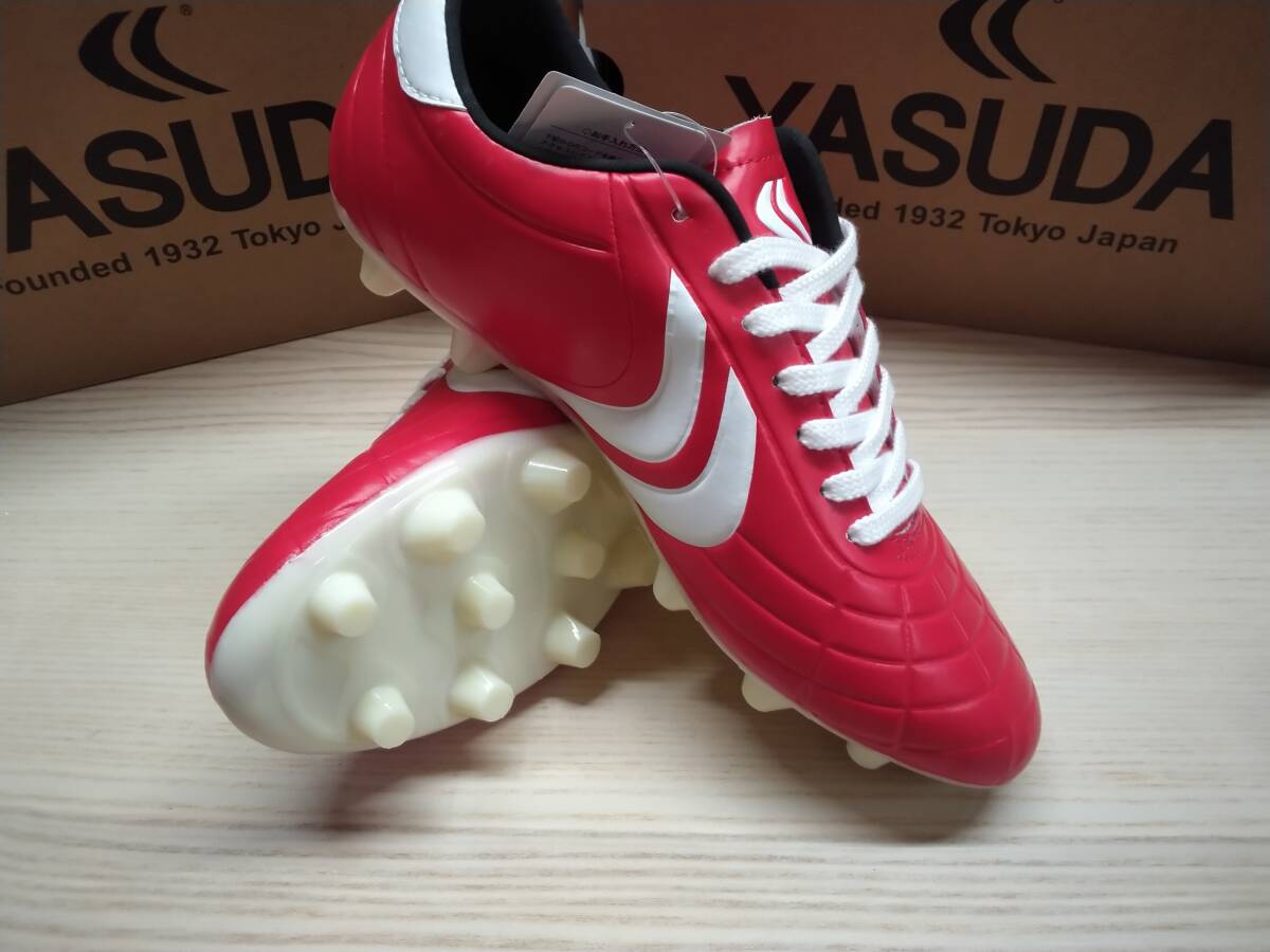 ヤスダ YASUDA サッカーシューズ サッカースパイク LIGARESTA Pro-aw YSD-S24.002 RED/WHT 27,0cm 人工皮革(マイクロファイバー)_画像3